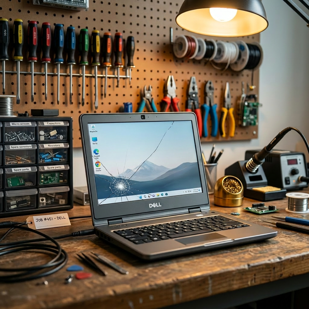 PC portable Dell — Écran remplacé — avant