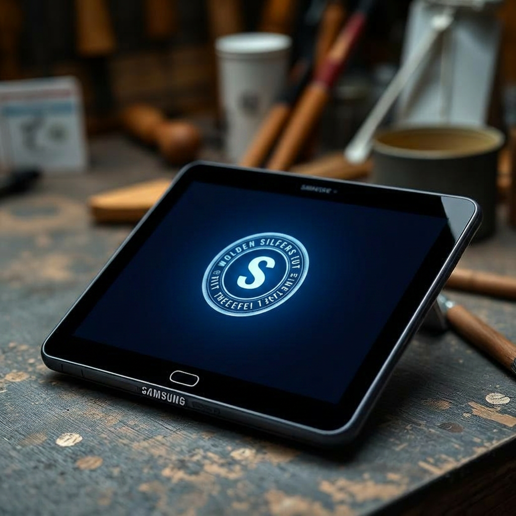 Tablette Samsung — Écran réparé — après